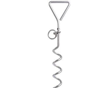Hyper Tough Model Number 7517W-HT, Spiral Tie Out Stake for Dogs, Zinc Plated, 1
